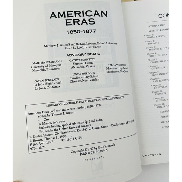 American Eras Civil War and Reconstruction 1850-1877 Hardcover by T. J. Brown - Picture 4 of 6